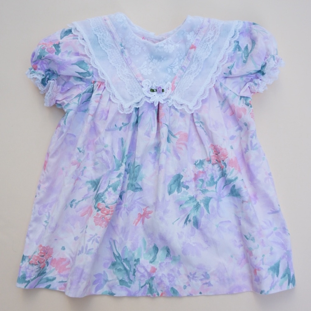 Vintage “Picture Perfect” 80's/90s Prarie Cottagecore Dress - Size 2T